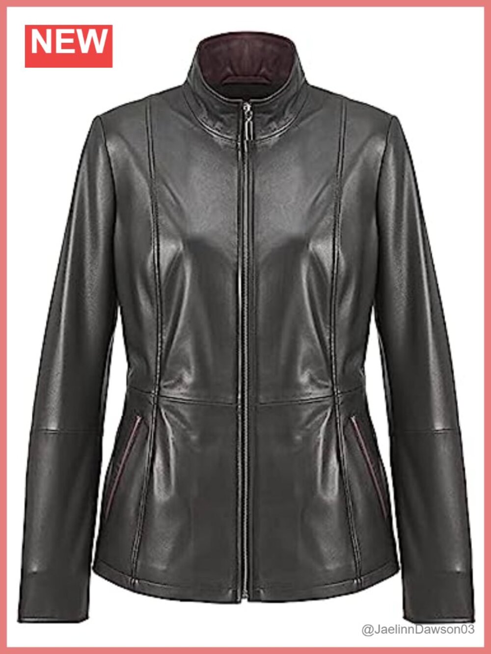 Women's Italian Lambskin Leather Jacket Genuine Real Leather Moto Biker